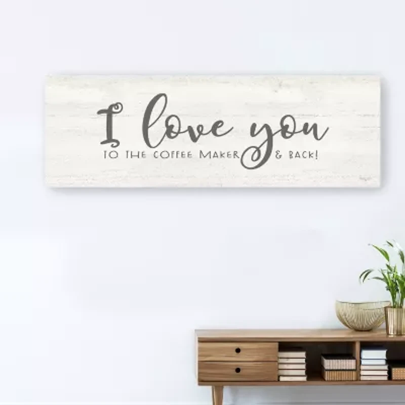 Lumaprints Coffee Kitchen Humor Panel I-Love Giclee Canvas Art