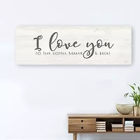 Lumaprints Coffee Kitchen Humor Panel I-Love Giclee Canvas Art