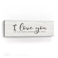 Lumaprints Coffee Kitchen Humor Panel I-Love Giclee Canvas Art