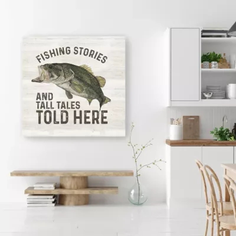 Lumaprints Less Talk More Fishing I-Tall Tales Giclee Canvas Art