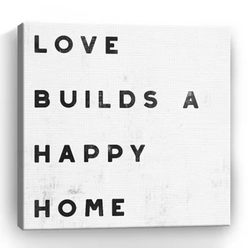 Lumaprints Lovely Home I White Giclee Canvas Art