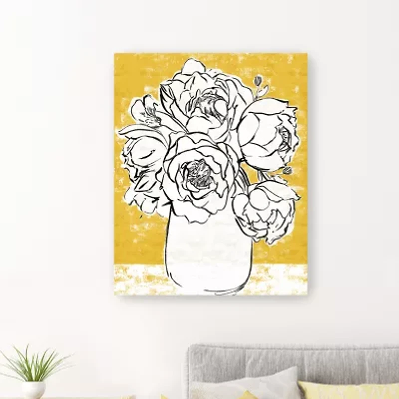 Lumaprints Golden Peony I Giclee Canvas Art