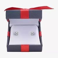 5/8 CT. T.W. Natural White Diamond 10K White Gold 8.2mm Cushion Stud Earrings