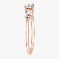 Womens 1/2 CT. T.W. Natural White Diamond 14K Rose Gold Round Engagement Ring