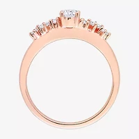 Womens 1/2 CT. T.W. Natural White Diamond 14K Rose Gold Round Engagement Ring
