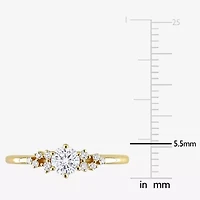 Womens 1/2 CT. T.W. Natural White Diamond 10K Gold Round Engagement Ring