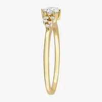 Womens 1/2 CT. T.W. Natural White Diamond 10K Gold Round Engagement Ring