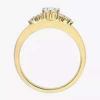 Womens 1/2 CT. T.W. Natural White Diamond 10K Gold Round Engagement Ring