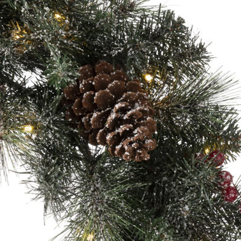 Glitzhome Pre-Lit Wreath