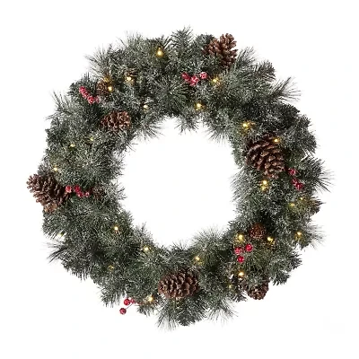 Glitzhome Pre-Lit Wreath