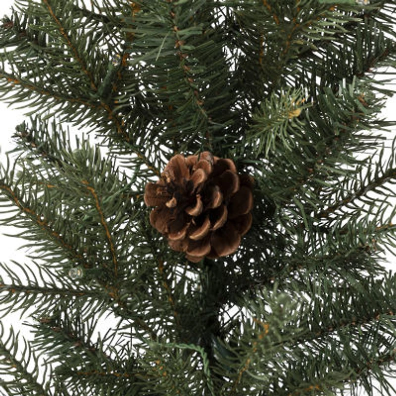 Glitzhome Greenery & Pine Cone Pre-Lit Indoor Christmas Garland