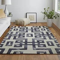 Weave And Wander Marengo Geometric Hand Tufted Indoor Rectangular Accent Rug