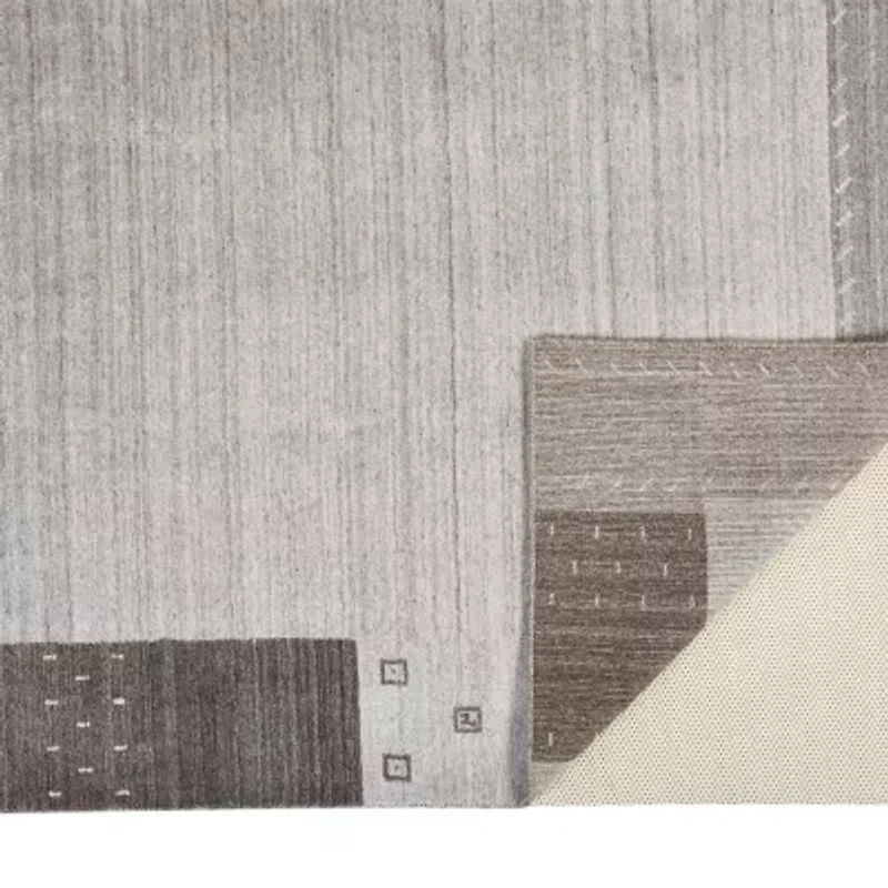 Weave And Wander Yurie Solid Hand Knotted Indoor Rectangle Area Rugs