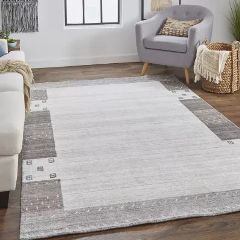 Weave And Wander Yurie Solid Hand Knotted Indoor Rectangle Area Rugs