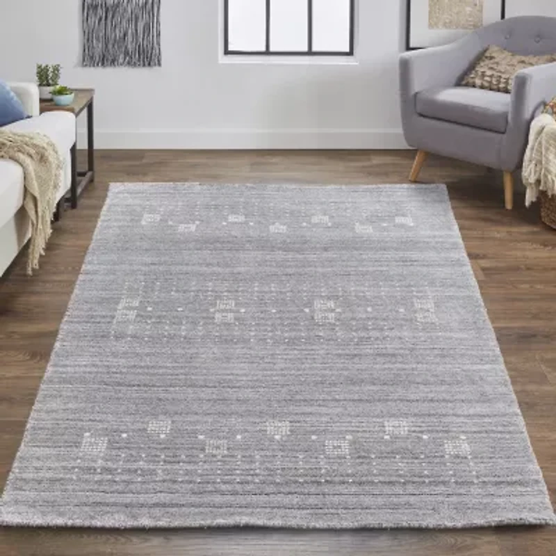 Weave And Wander Yurie Solid Hand Knotted Indoor Rectangle Area Rugs