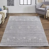 Weave And Wander Yurie Solid Hand Knotted Indoor Rectangle Area Rugs