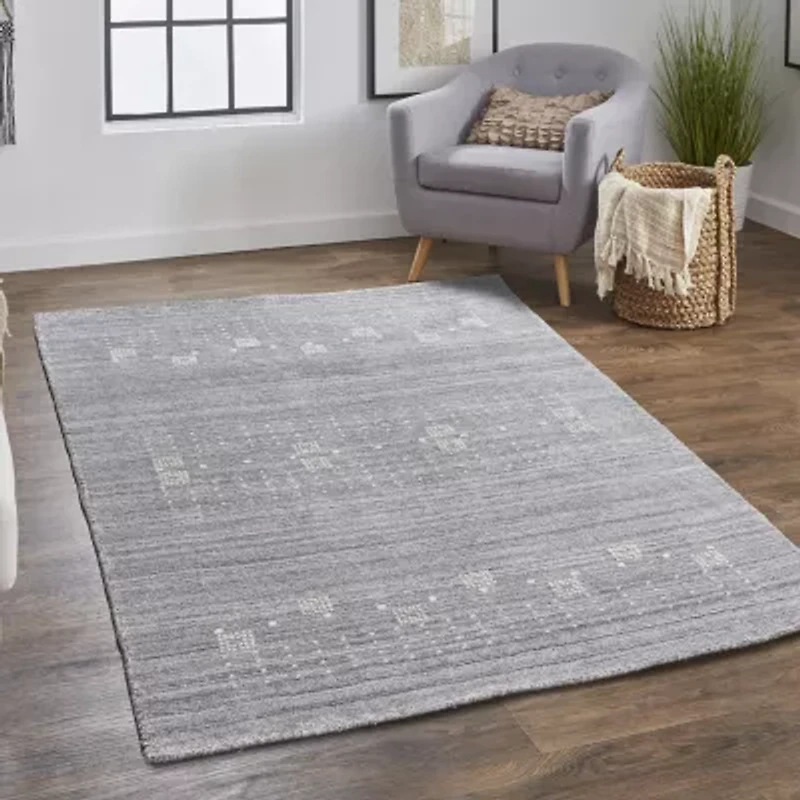 Weave And Wander Yurie Solid Hand Knotted Indoor Rectangle Area Rugs