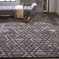 Weave And Wander Palatez Geometric Hand Tufted Indoor Rectangle Area Rugs