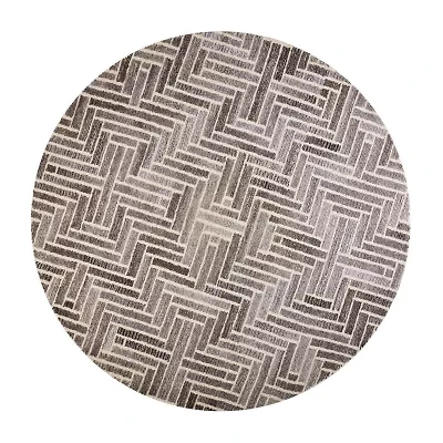 Weave And Wander Palatez Geometric Hand Tufted Indoor Round Area Rug