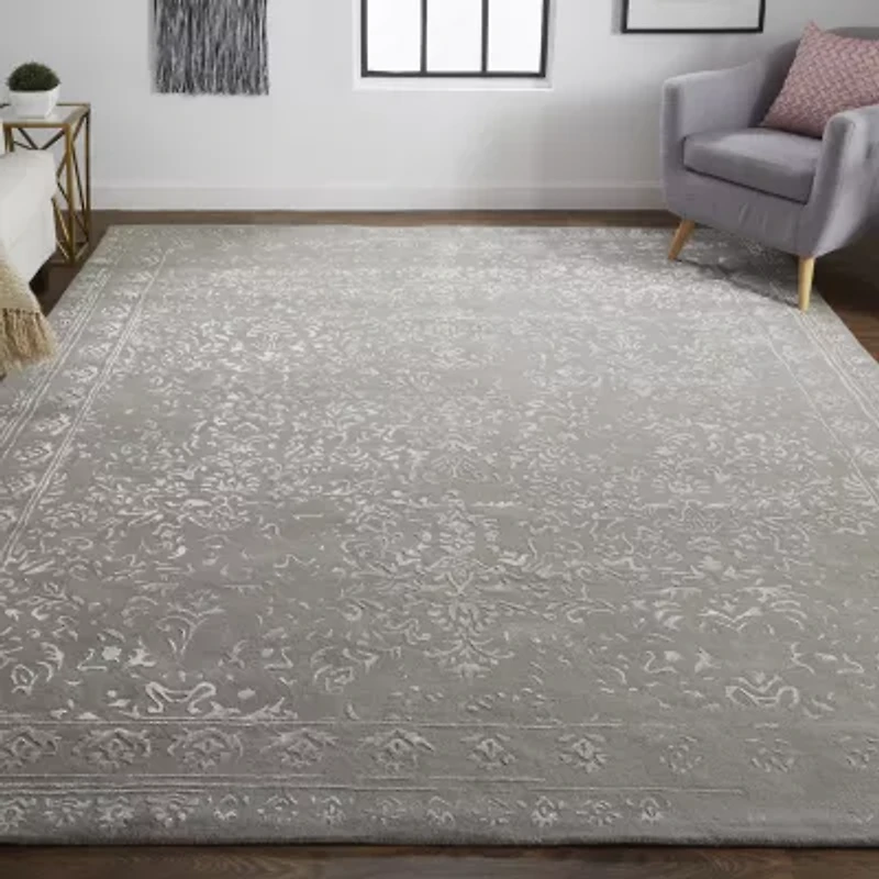 Weave And Wander Khalo Floral Hand Tufted Indoor Rectangle Area Rugs