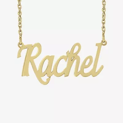 Womens 24K Gold Over Silver 18 Inch Name Necklace