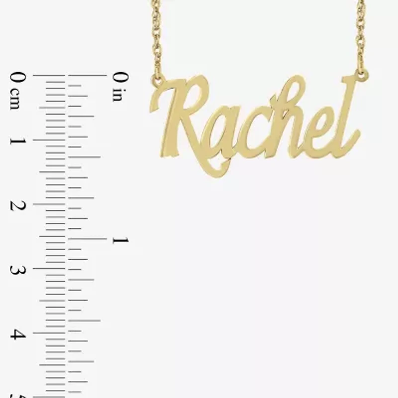 Womens 24K Gold Over Silver 18 Inch Name Necklace