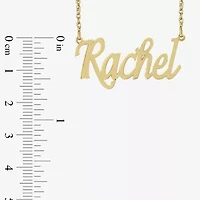 Womens 24K Gold Over Silver 18 Inch Name Necklace