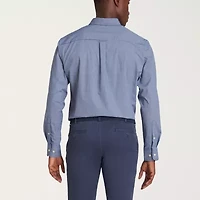 IZOD Performance Comfort Mens Long Sleeve Classic Fit Stretch Fabric Wrinkle Free Button-Down Shirt