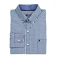 IZOD Performance Comfort Mens Long Sleeve Classic Fit Stretch Fabric Wrinkle Free Button-Down Shirt