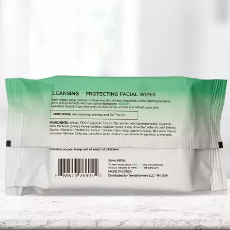 Fortify+ Cleansing + Protecting Facial Wipes
