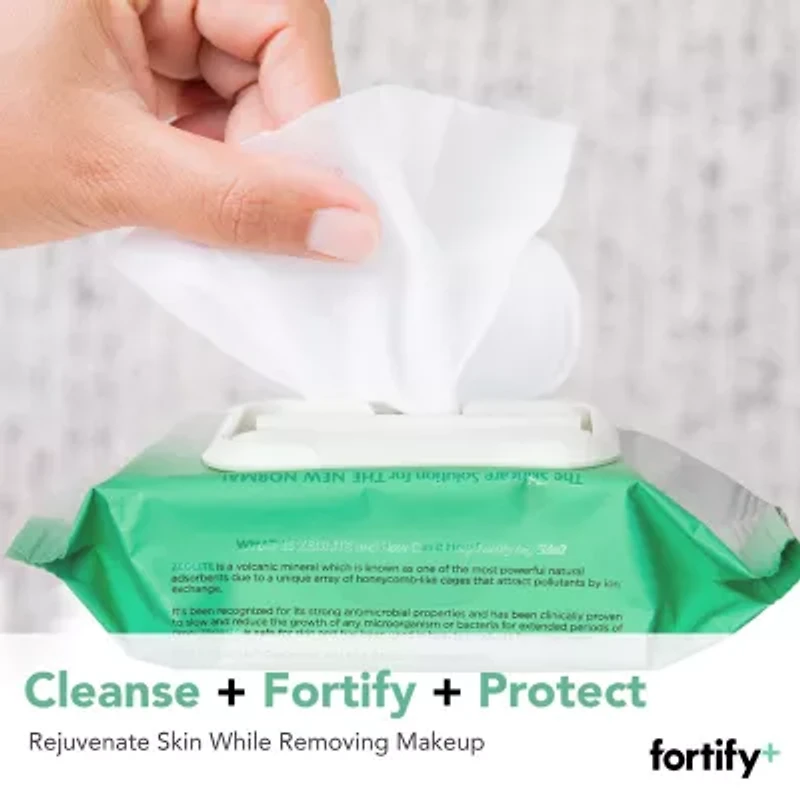 Fortify+ Cleansing + Protecting Facial Wipes