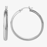 Sterling Silver 44.5mm Hoop Earrings