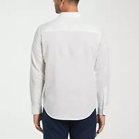 Cubavera Mens Long Sleeve Regular Fit Button-Down Shirt