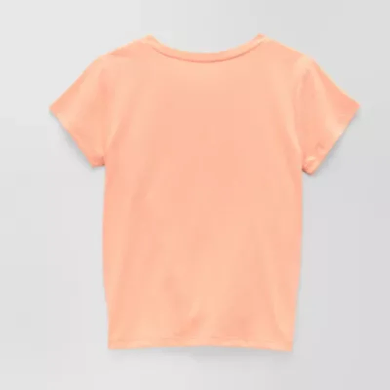 Okie Dokie Toddler & Little Girls Round Neck Short Sleeve Graphic T-Shirt