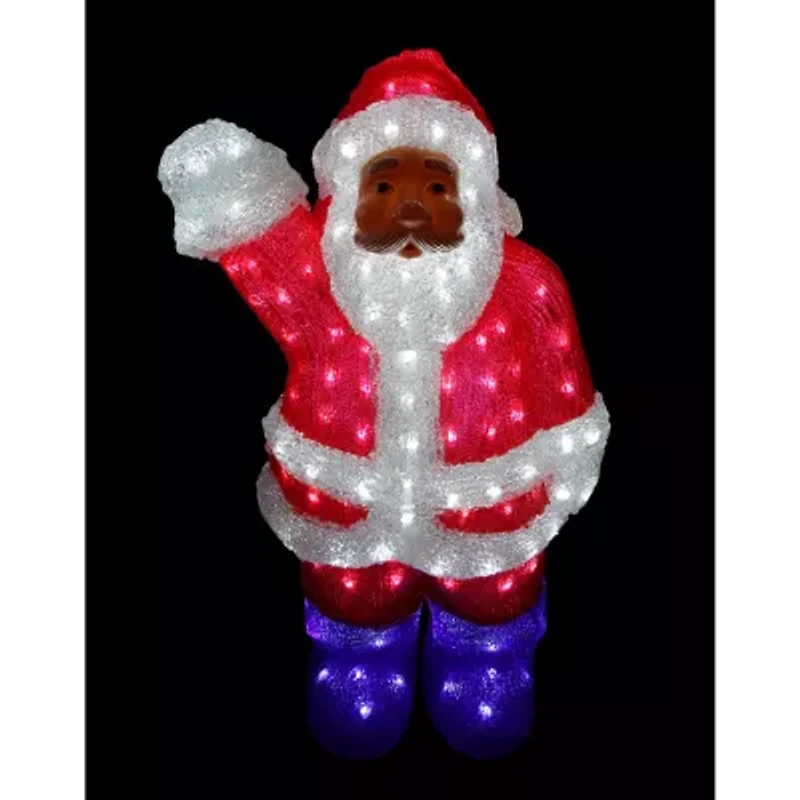 24'' Lighted Commercial Grade Acrylic Santa Claus Christmas Display Decoration