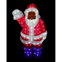 24'' Lighted Commercial Grade Acrylic Santa Claus Christmas Display Decoration