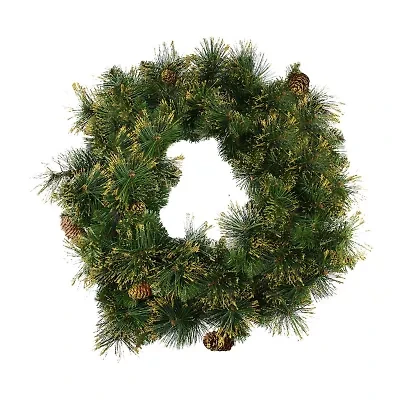 Mixed Pine Glittered Pine Cone Artificial Christmas Wreath - 24-Inch  Unlit