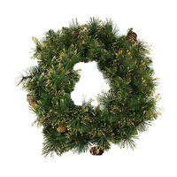 Mixed Pine Glittered Pine Cone Artificial Christmas Wreath - 24-Inch  Unlit