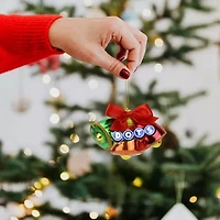 3'' Green and Red Candy Lane Tootsie Roll Dots Gumdrop Candies Glass Christmas Ornament