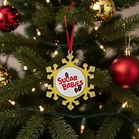 3.5'' Yellow and Red Snowflake Sugar Babies Candy Logo Christmas Ornament