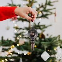 4ct Matte Retro Reflector Shatterproof Christmas Finial Ornaments 7.5