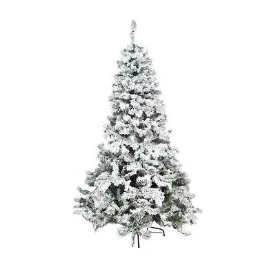 Northlight Flocked Unlit 7 1/2 Foot Pine Christmas Tree