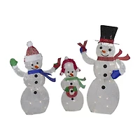 Northlight Lighted Mesh Snowmen Joy Christmas Yard Art
