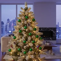 60ct Xmas Green Shatterproof Matte Christmas Ball Ornaments 2.5'' (60mm)