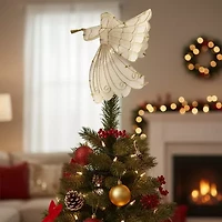 Led Shimmer Angel Christmas Tree Topper