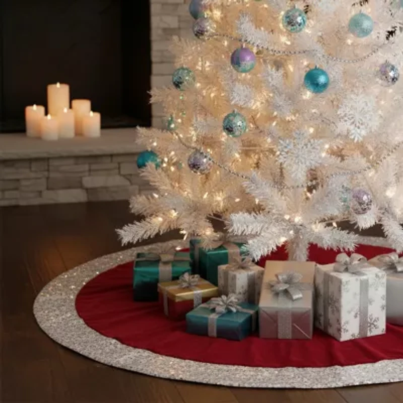 Northlight 48in Velvet Sequined Indoor Tree Skirt