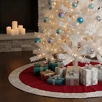 Northlight 48in Velvet Sequined Indoor Tree Skirt