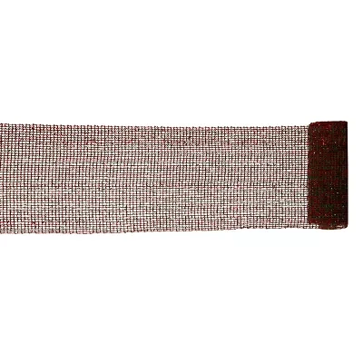 Silver and Red Sparkling Christmas Craft Ribbon 6'' x 4 Yards