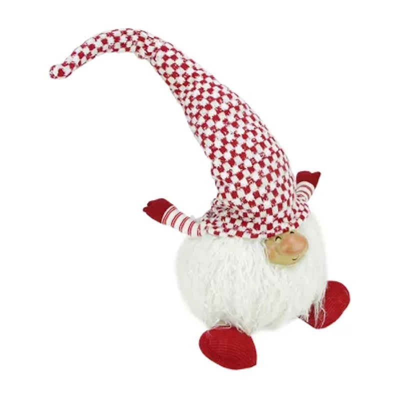 25'' Red and White Cheerful Charlie Sitting Santa Gnome Christmas Tabletop Figurine