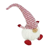 25'' Red and White Cheerful Charlie Sitting Santa Gnome Christmas Tabletop Figurine